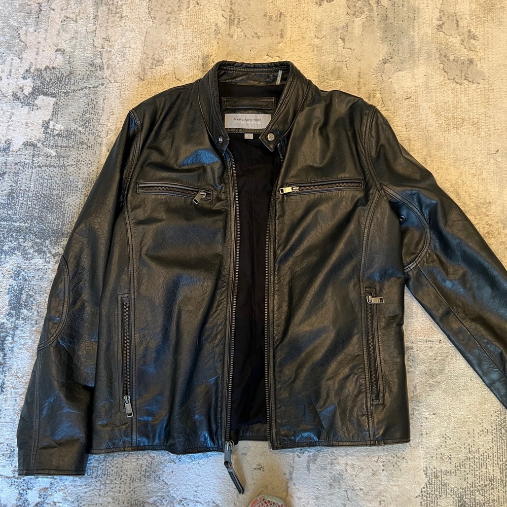 Andrew Marc Leather Jacket - Picture 1 of 4